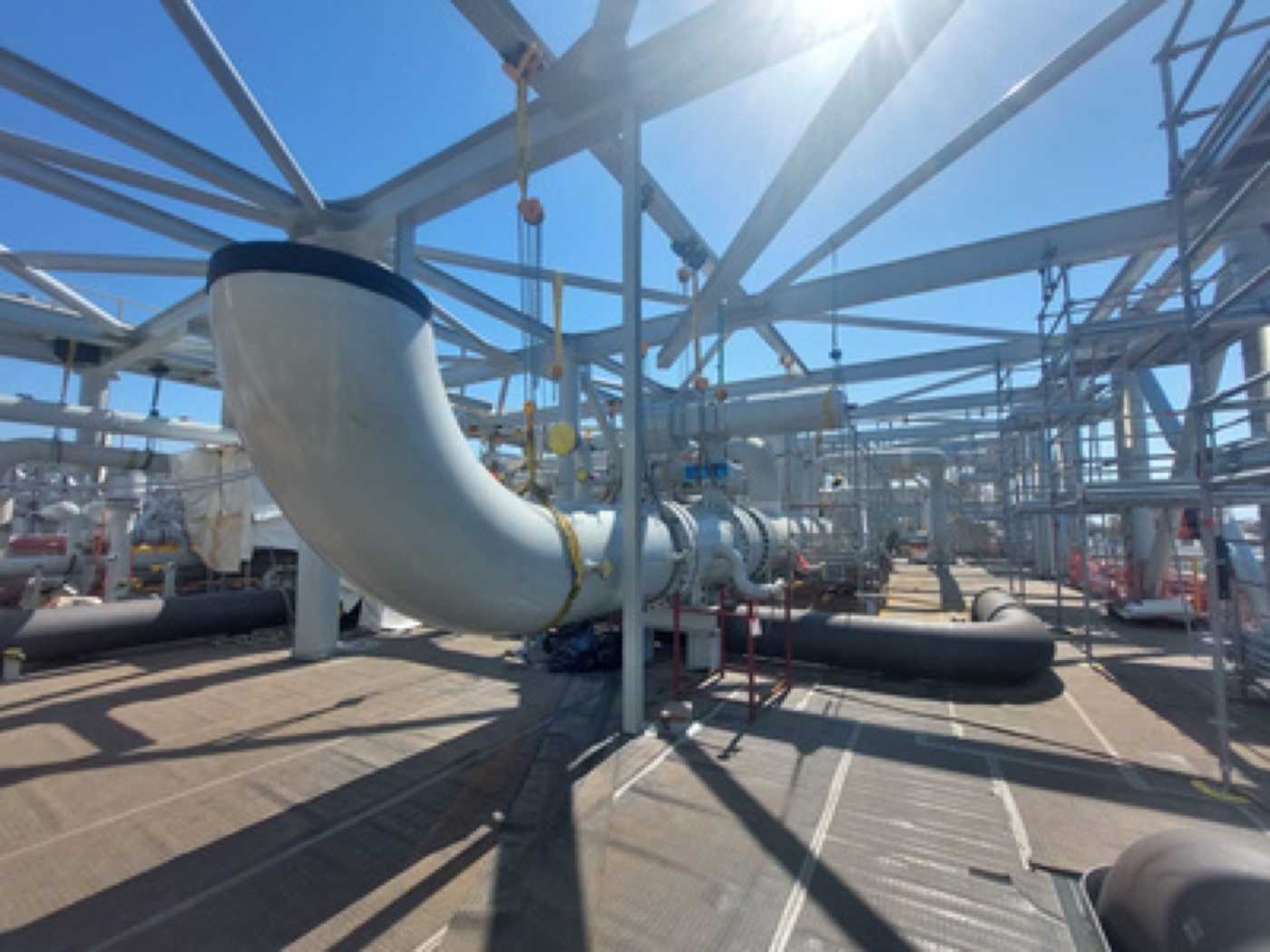 Moduli industriali nel cantiere di Avenza
